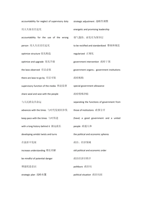 2023年英语翻译三级笔译考试词汇.docx
