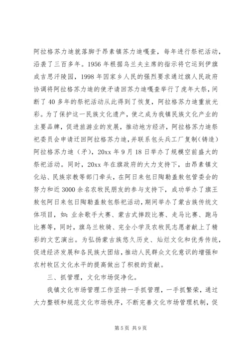 乡镇文化站典型材料.docx