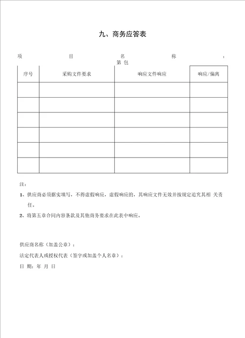 第一部分项目技术服务、商务要求及评分标准