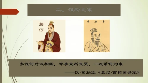 义务教育七年级历史上册2024年版第11课西汉建立和“文景之治”【课件】