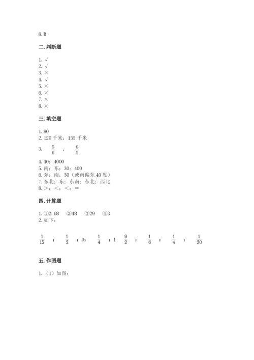 人教版六年级上册数学期中考试试卷附完整答案（精品）.docx