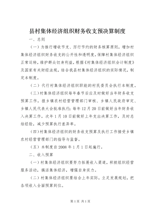 县村集体经济组织财务收支预决算制度 (2).docx