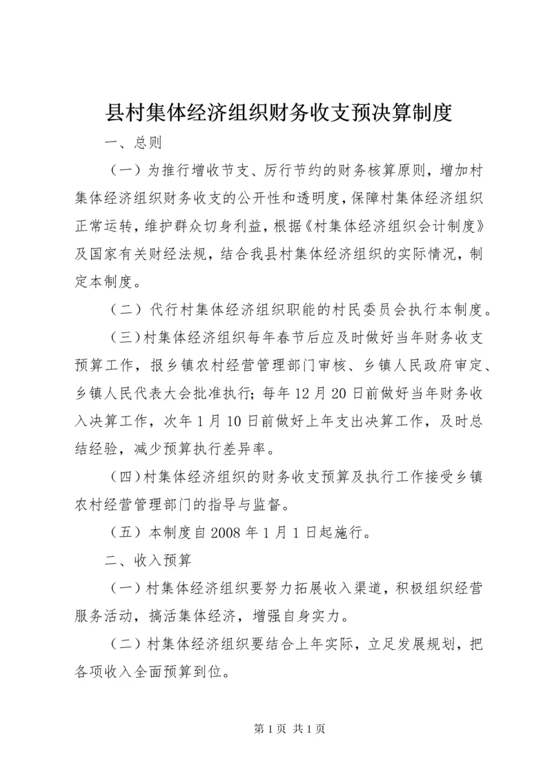 县村集体经济组织财务收支预决算制度 (2).docx