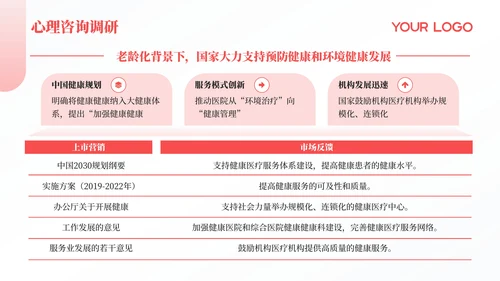 红色简约风PPT模板_心理咨询与健康生活PPT模板