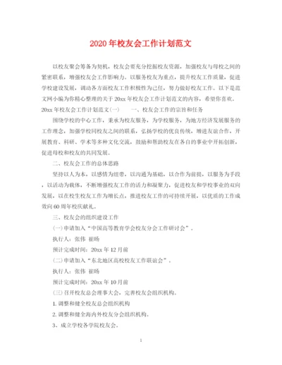 精编之年校友会工作计划范文.docx