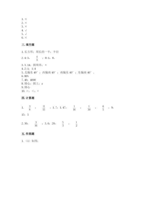 2022年人教版六年级上册数学期末测试卷（b卷）.docx