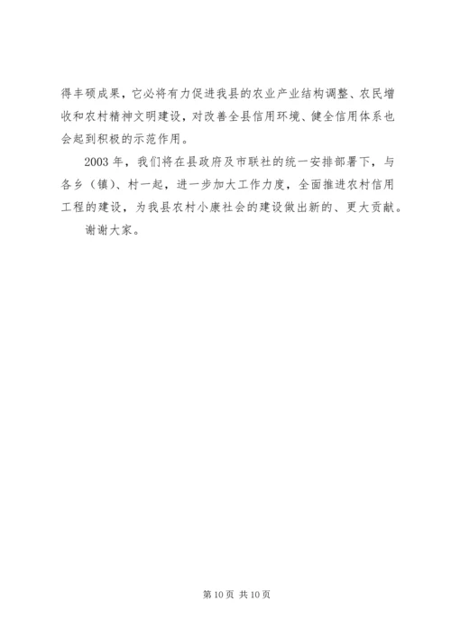 农村信用工程中期推动会议上的发言.docx