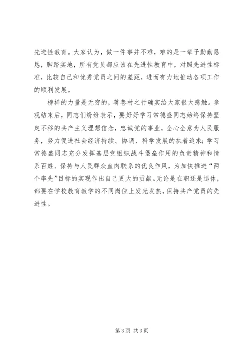 赴蒋巷村考察学习心得.docx