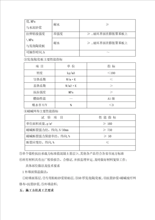 发泡陶瓷保温板施工方案