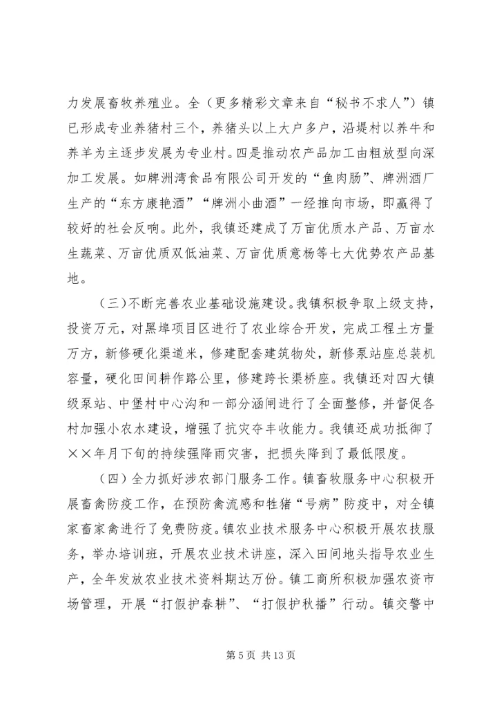 夯实基础谋发展（×镇××年工作综述）.docx