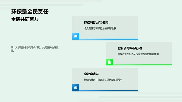 探究环保教育PPT模板