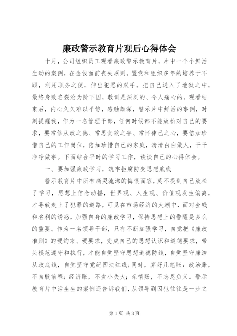 廉政警示教育片观后心得体会 (2).docx