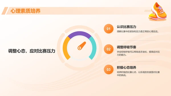 橙色3D风奥运会——田径项目知识科普PPT模板