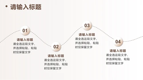 棕色简约工作汇报PPT模板