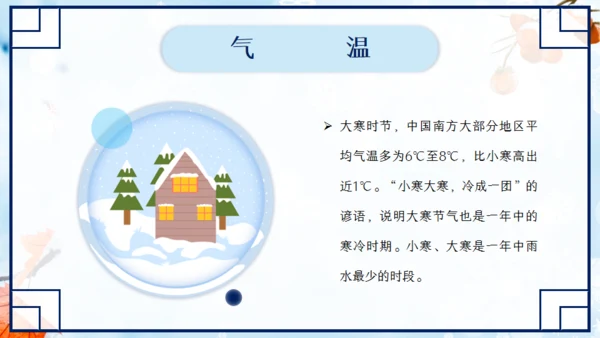 大寒中国风扇形创意通用PPT模板