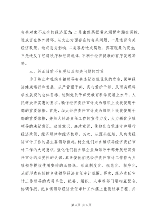 乡镇经济责任审计的现状及相关对策.docx