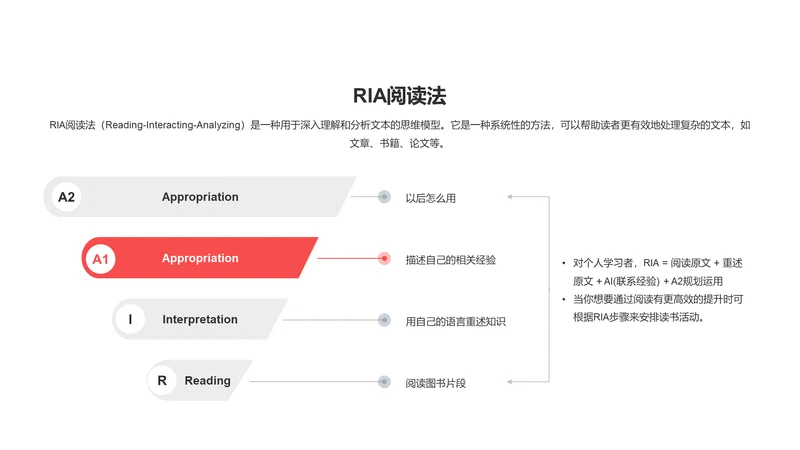 RIA阅读法PPT图示