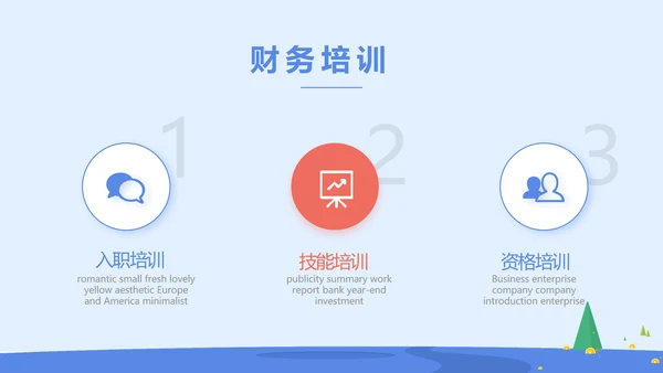 蓝色大气财务部年终工作总结PPT