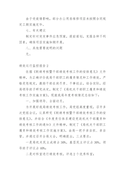 绩效运行监控报告.docx