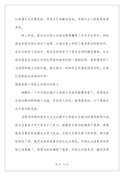 2022国培计划小学班主任培训总结.docx