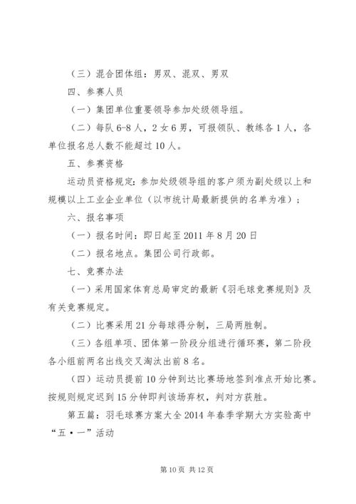 部门羽毛球赛方案.docx