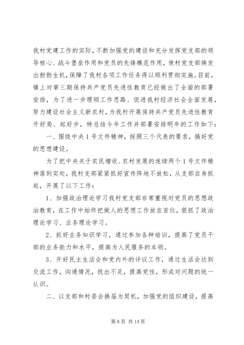 村党支部年度个人年终总结及计划范文精选.docx