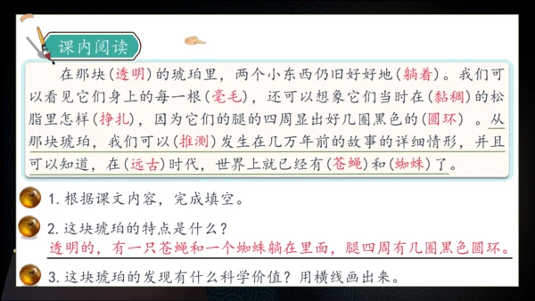 【核心素养】部编版语文四年级下册-5.琥珀 第2课时（课件）
