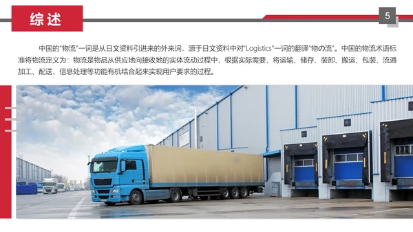 交通物流运输大卡车快递行业通用PPT模板