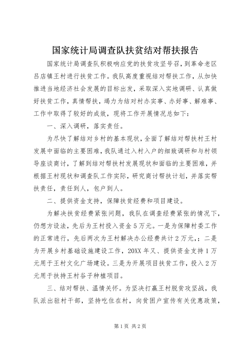 国家统计局调查队扶贫结对帮扶报告.docx