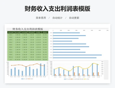 财务收入支出利润表模版