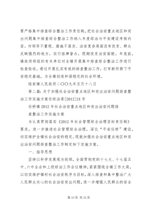 关于加强全镇社会治安重点地区和突出问题综合整治工作的意见.docx