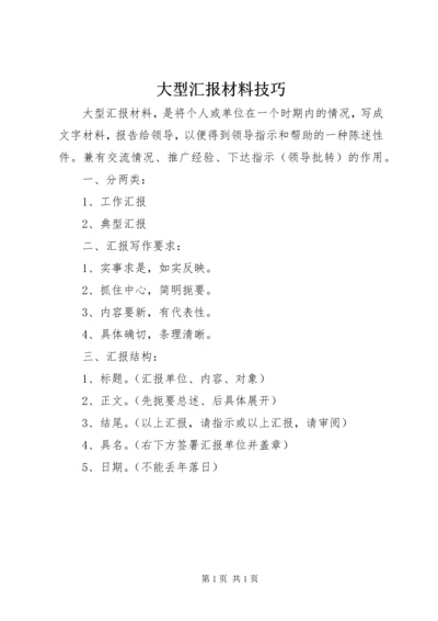 大型汇报材料技巧.docx