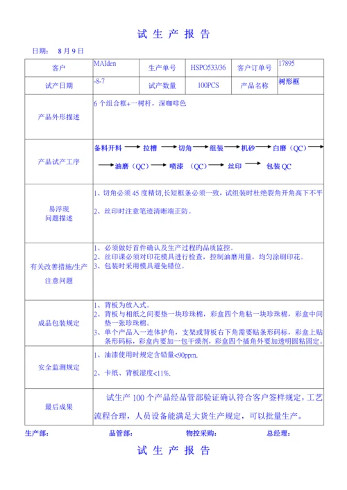 木业标准工艺公司试生产报告.docx