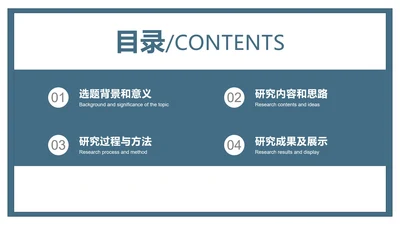 简约学术论文答辩目录PPT模板