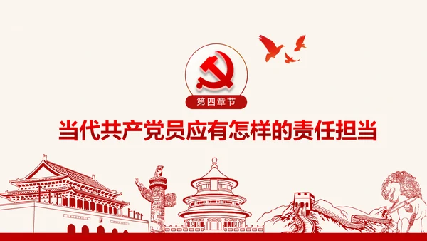 心怀责任勇于担当做合格党员微党课PPT