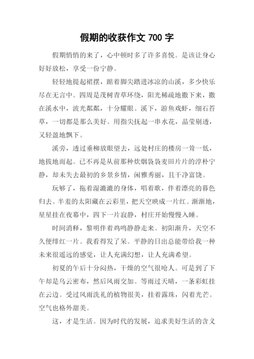 假期的收获作文700字.docx