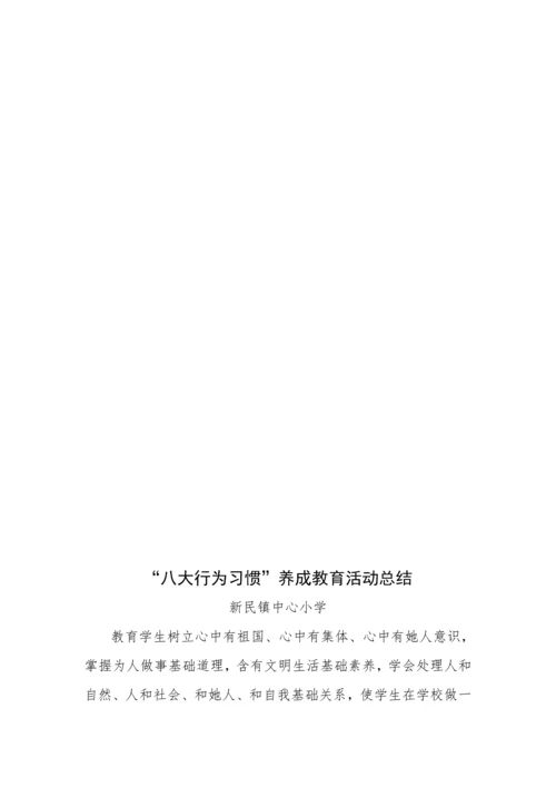 八大习惯养成教育活动专业方案和总结.docx