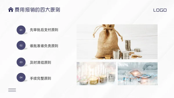紫色简约财务费用报销培训PPT模板宣传PPT动态PPT
