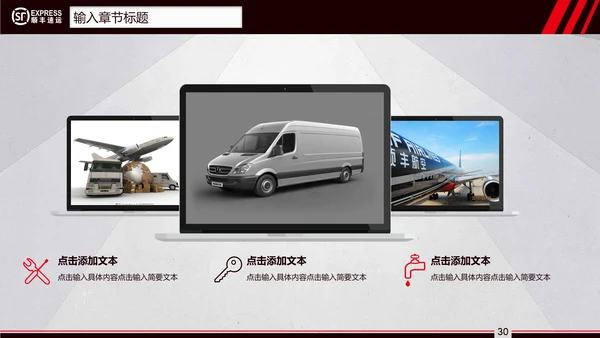 顺丰速运快递通用PPT模板