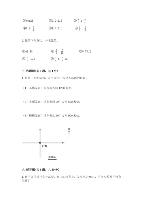 人教版六年级上册数学期末测试卷（各地真题）.docx