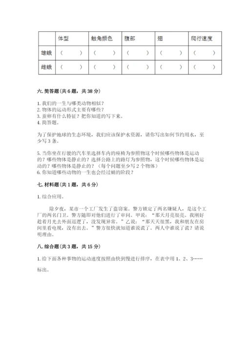 教科版三年级下册科学期末测试卷（轻巧夺冠）.docx