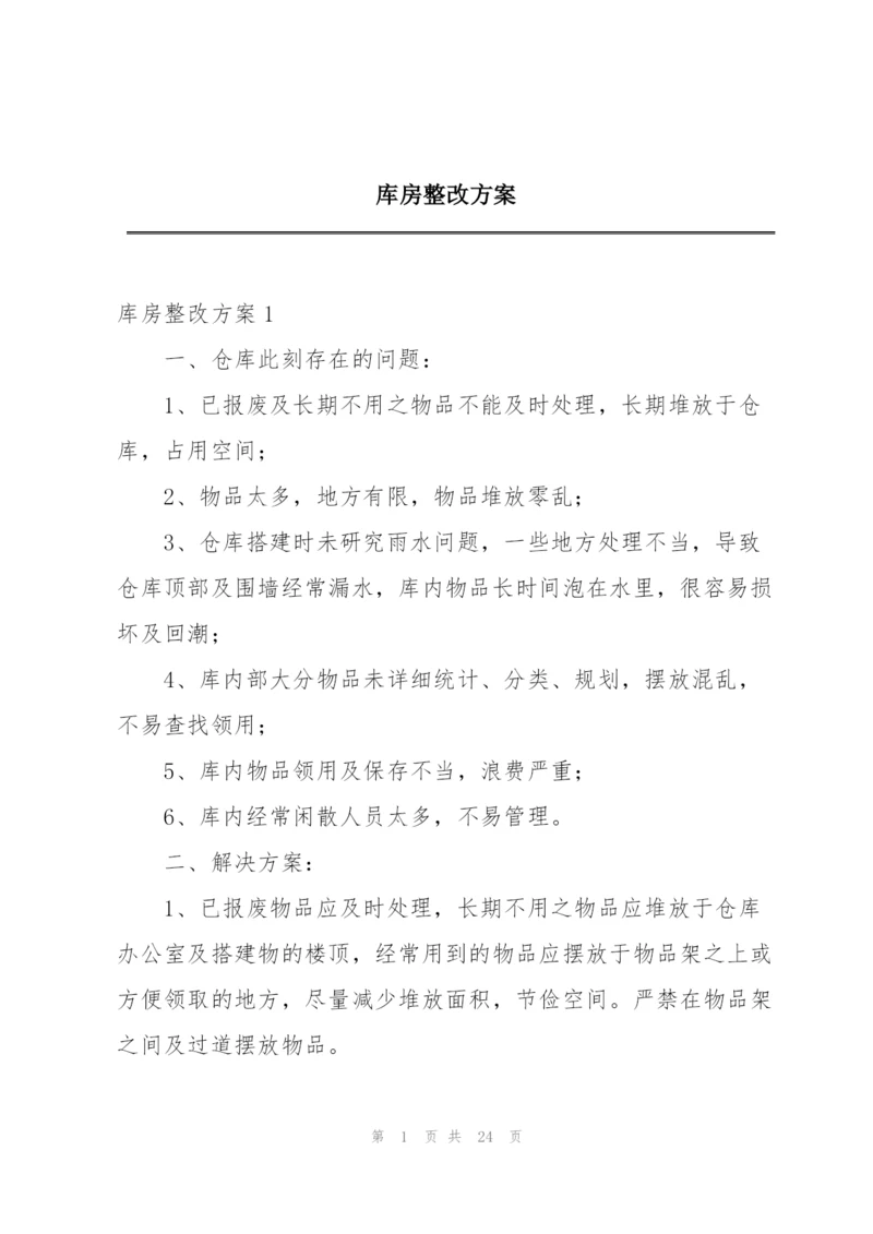 库房整改方案.docx