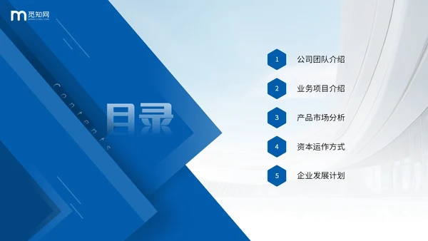 蓝色商务风叠压形状商业项目计划书PPT商业计划书
