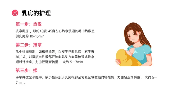 粉红色简约风乳房护理相关知识培训PPT课件乳腺