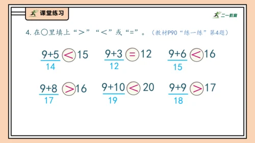 【课堂无忧】人教版一年级上册-5.1 9加几（课件）