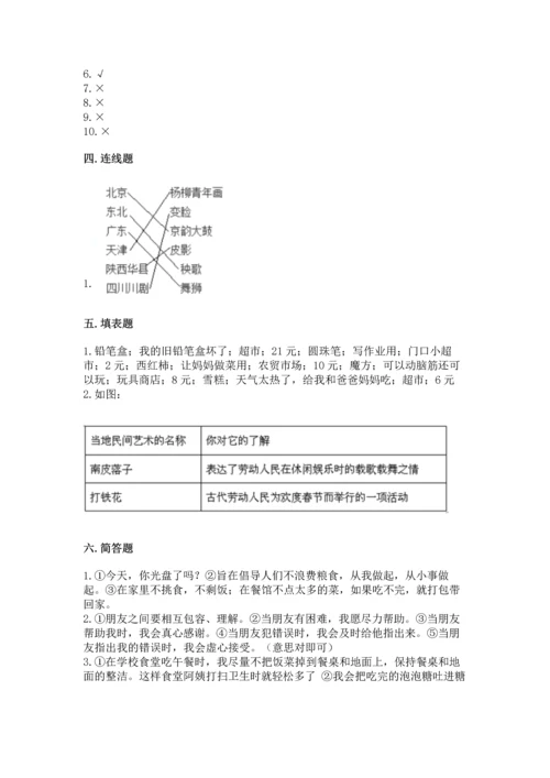 部编版四年级下册道德与法治《期末测试卷》及完整答案（历年真题）.docx