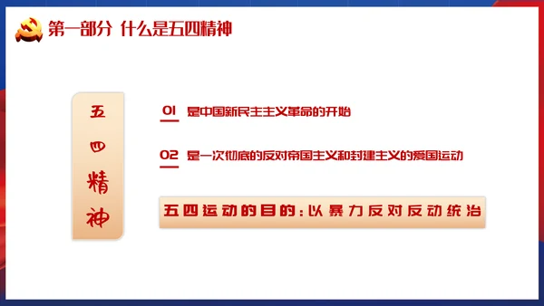 青春正能量弘扬五四精神PPT模板