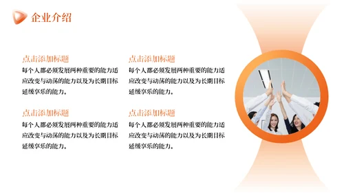 橙色商业计划书通用PPT模板