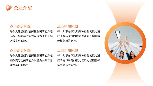 橙色商业计划书通用PPT模板