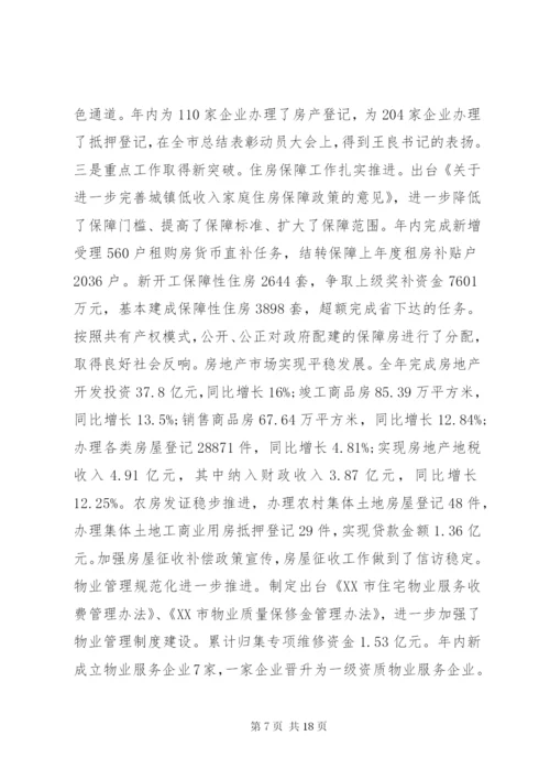 房管局领导致辞稿范文.docx